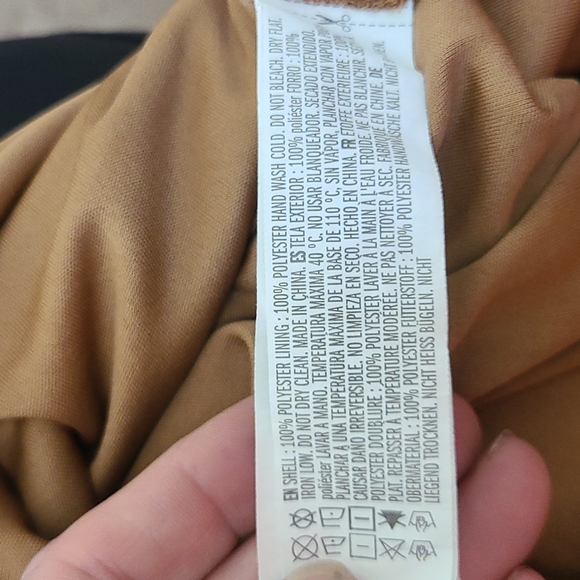 Forever 21 Mini Skirt Size Medium Tan Brown Faux Suede Casual Cowgirl Western - Picture 6 of 6